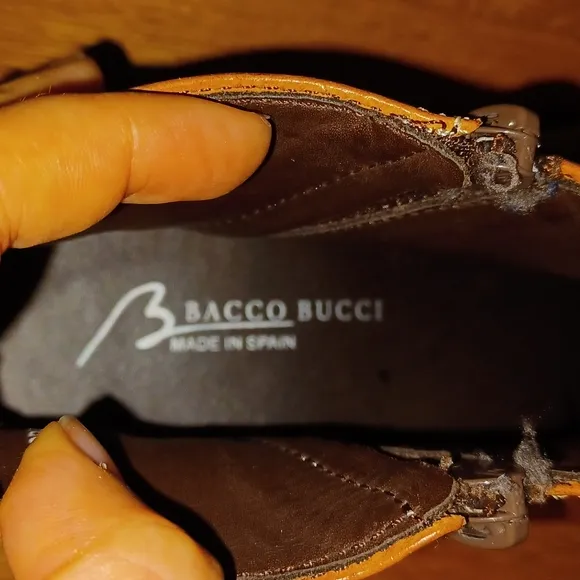Bracco Bucci Zarra tan genuine leather made in Spain men's 7.5