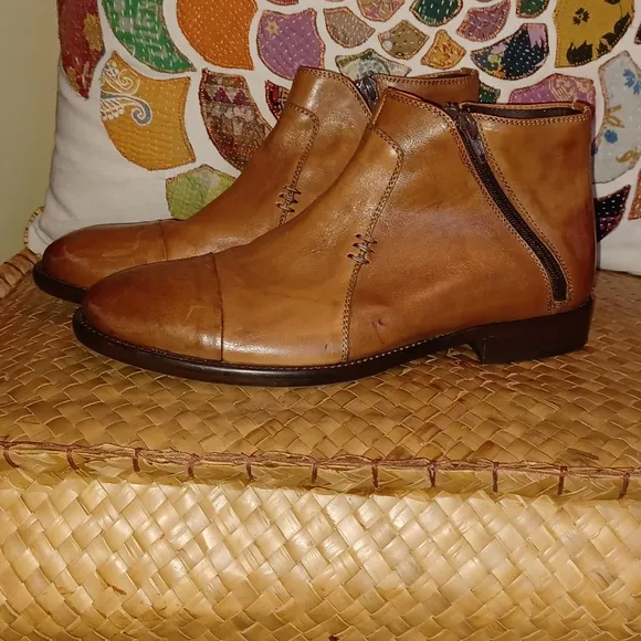Bracco Bucci Zarra tan genuine leather made in Spain men's 7.5