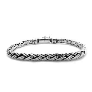 Braided Cord Bracelet (Silver)