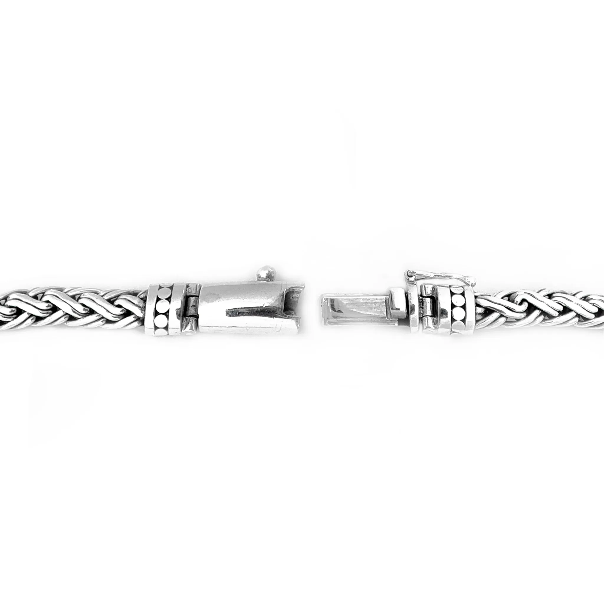 Braided Cord Bracelet (Silver)