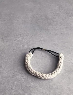Braided Hairband White
