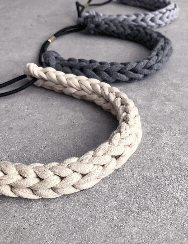 Braided Hairband White