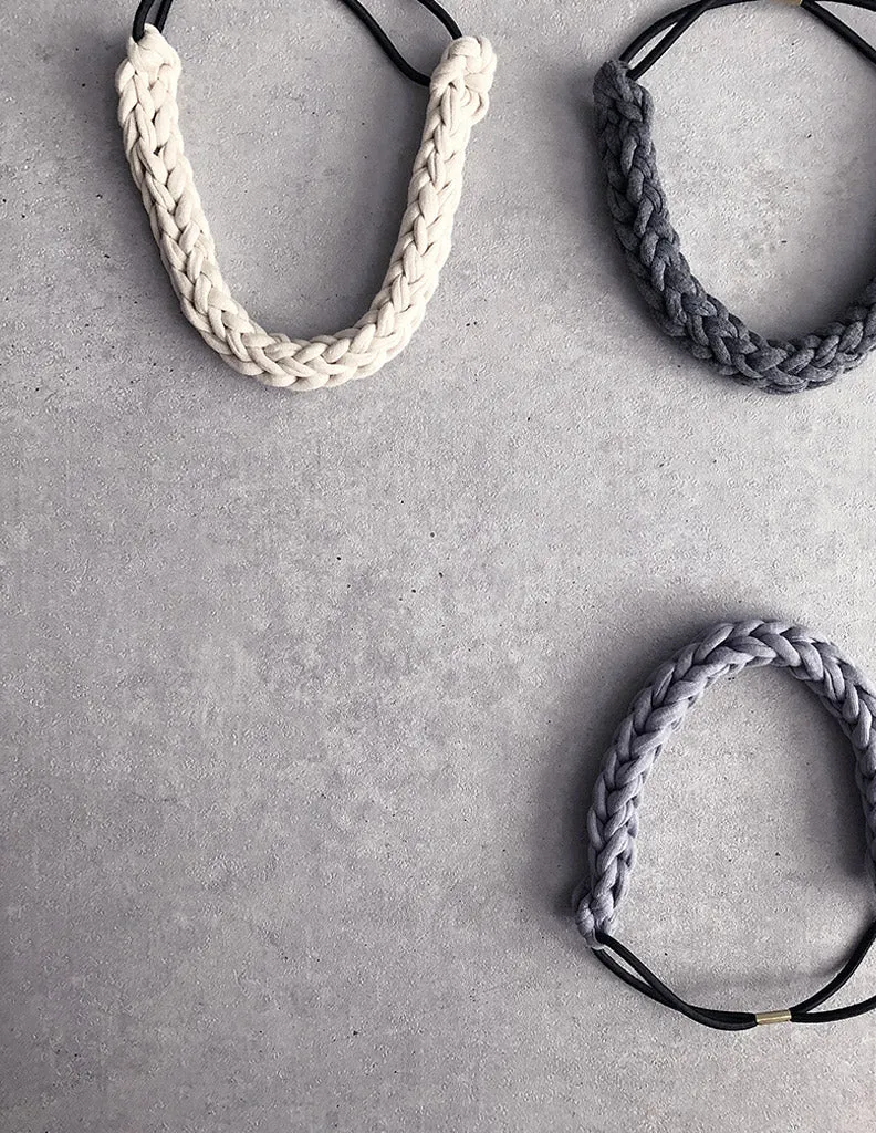 Braided Hairband White