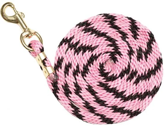 Braided Nylon Lead Black & Pink