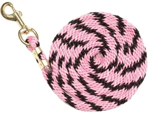 Braided Nylon Lead Black & Pink
