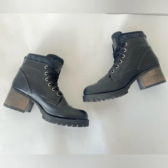 Bull Boxer Carmen leather moto boots black 11