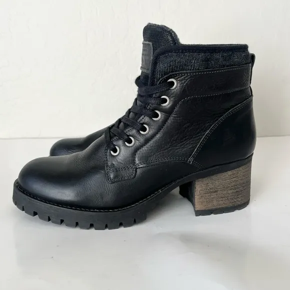 Bull Boxer Carmen leather moto boots black 11