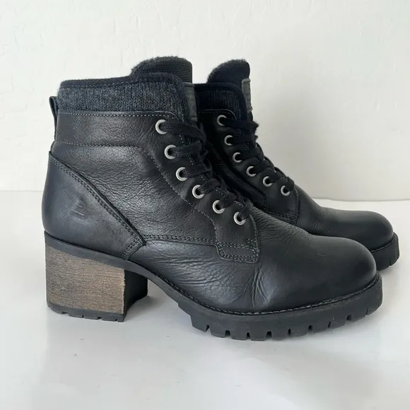 Bull Boxer Carmen leather moto boots black 11