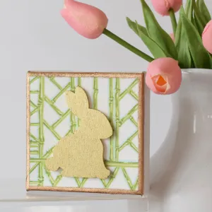 Bunny Canvas - Green Trellis