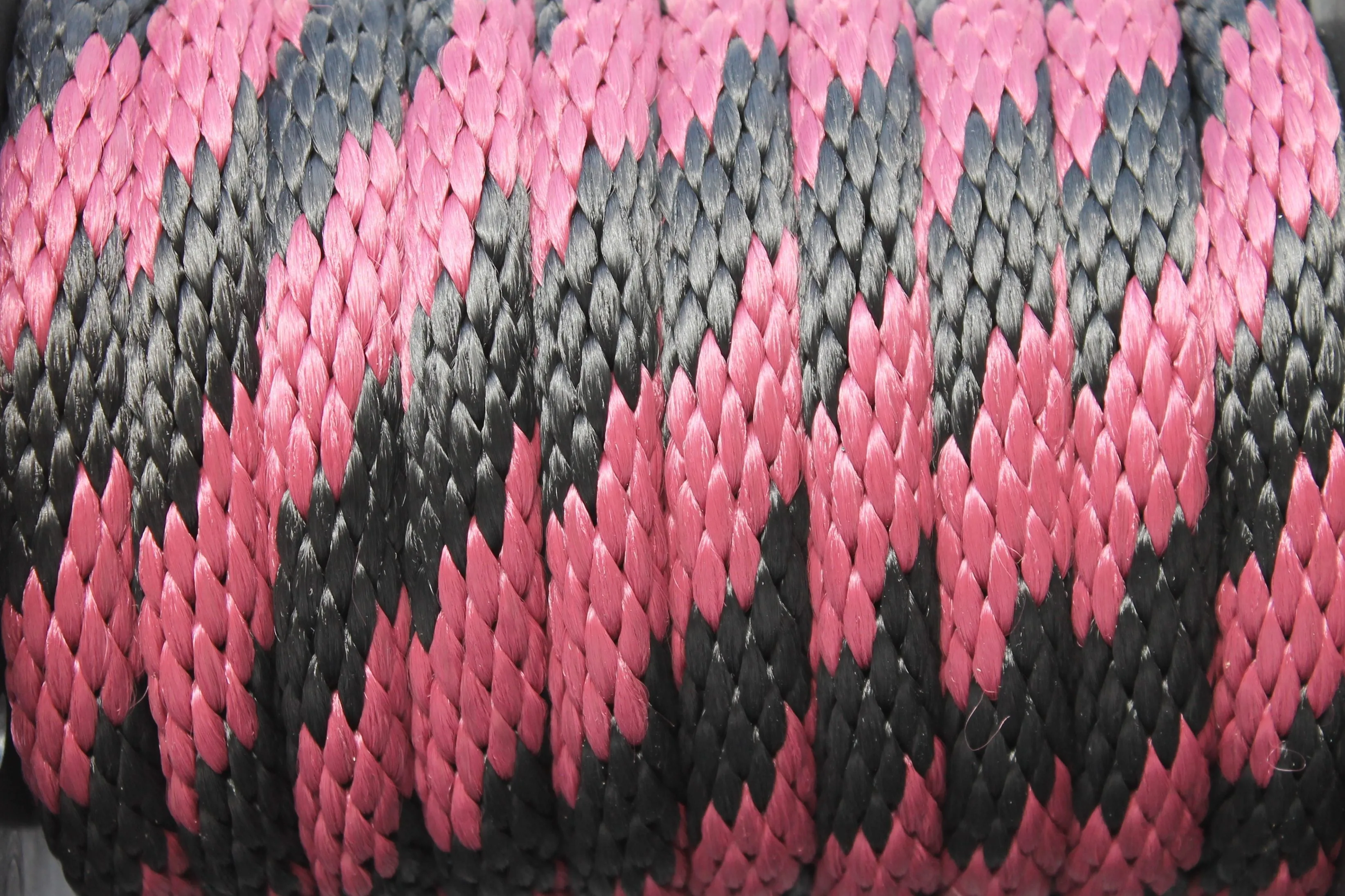Burgundy and Black Solid Braided Multifilament Polypropylene Rope