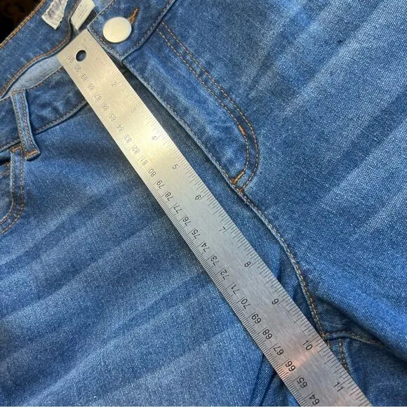 C Est. 1946 Colorblock Patchwork Raw Hem Flare Jeans