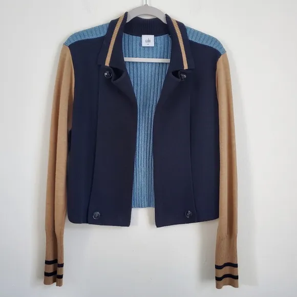 Cabi Turn Back Colorblock Cardigan Jacket #3703 Size M