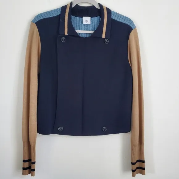 Cabi Turn Back Colorblock Cardigan Jacket #3703 Size M