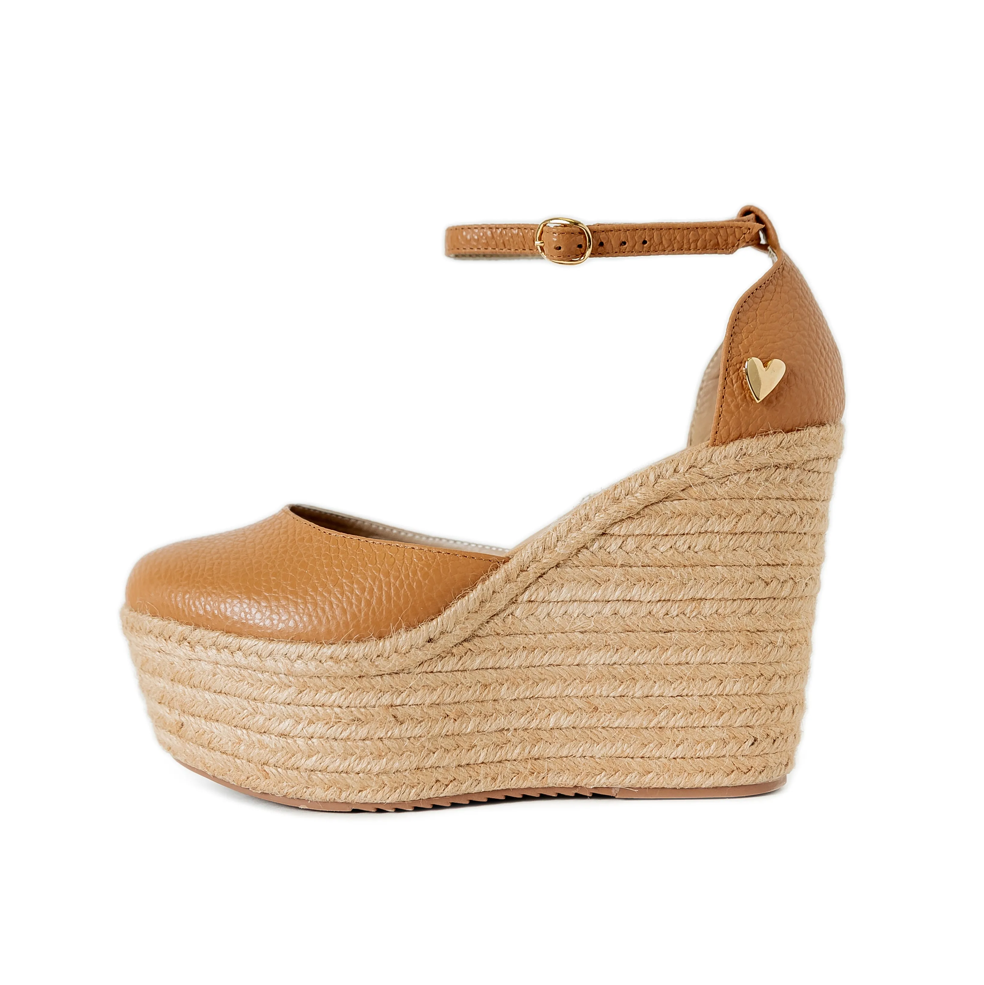 Camel Leather Espadrilles - Dual