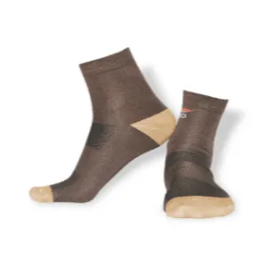 Casual Unisex Ankle Length Socks (Pack of 3) Brown