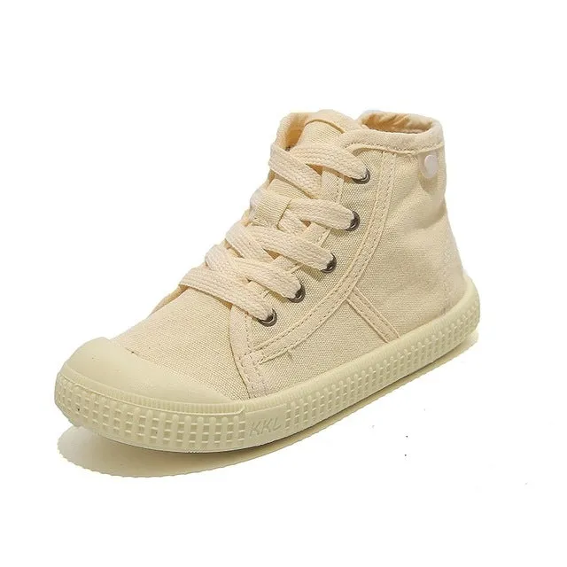 Children Casual Canvas Shoes Student Lace up Sneakers