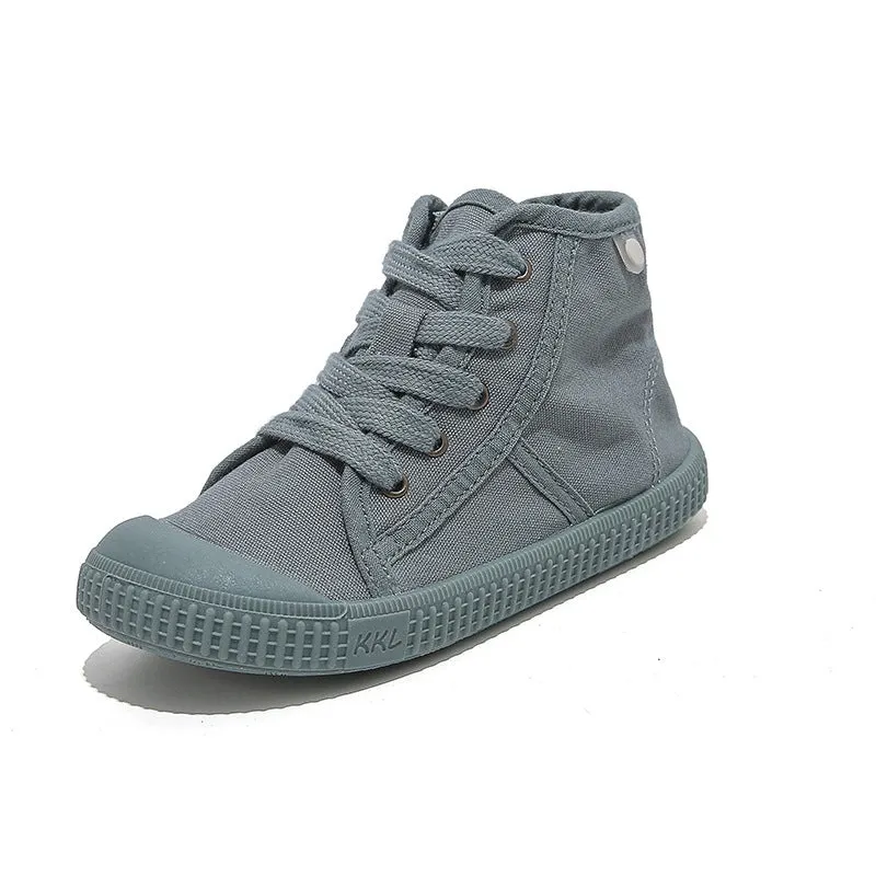 Children Casual Canvas Shoes Student Lace up Sneakers