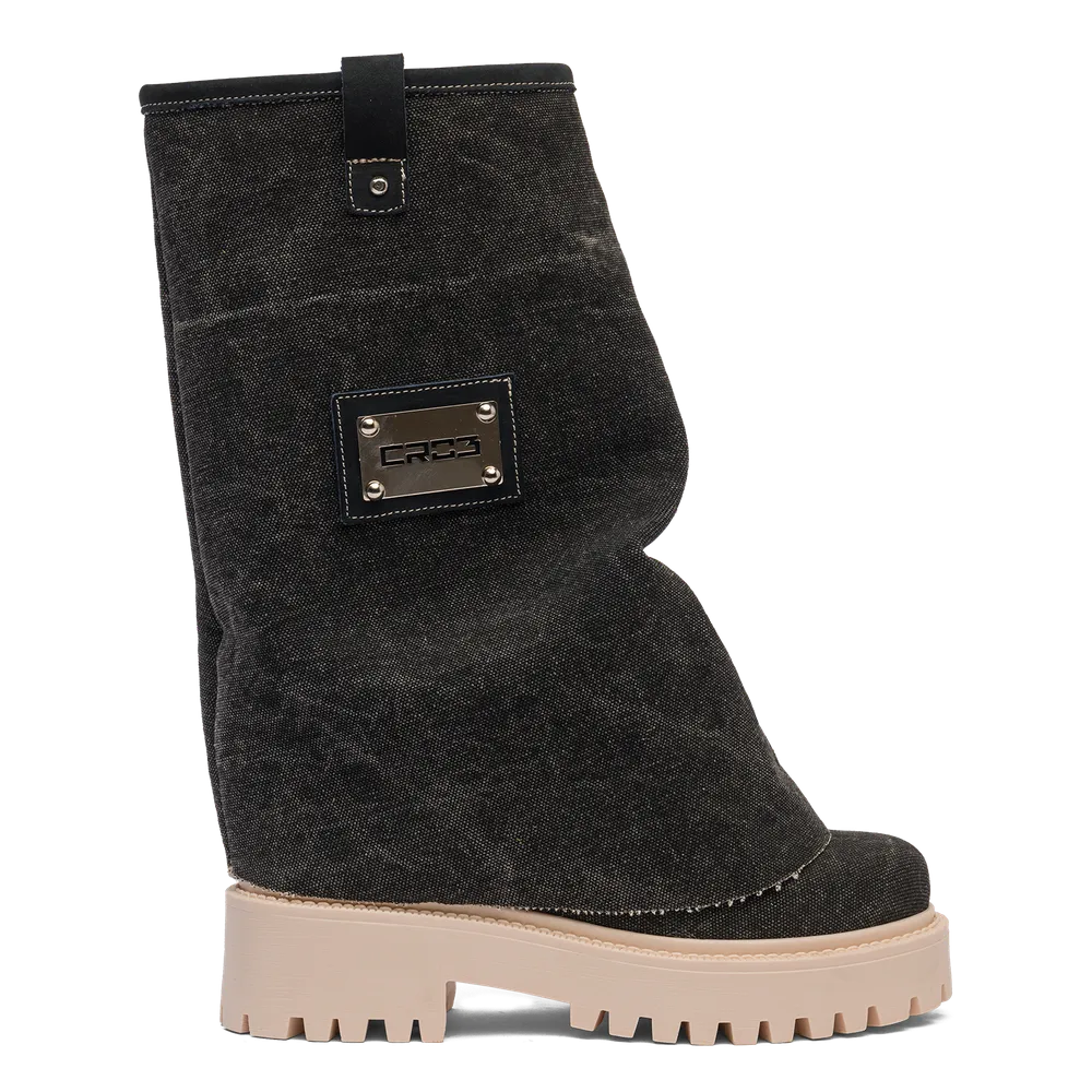 CHUNKY – Denim Boots Black