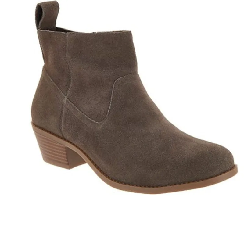 Chunky Heel Round Toe Martin Boots