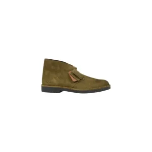 Clarks Men's Green Leather Boots Spring And Summer