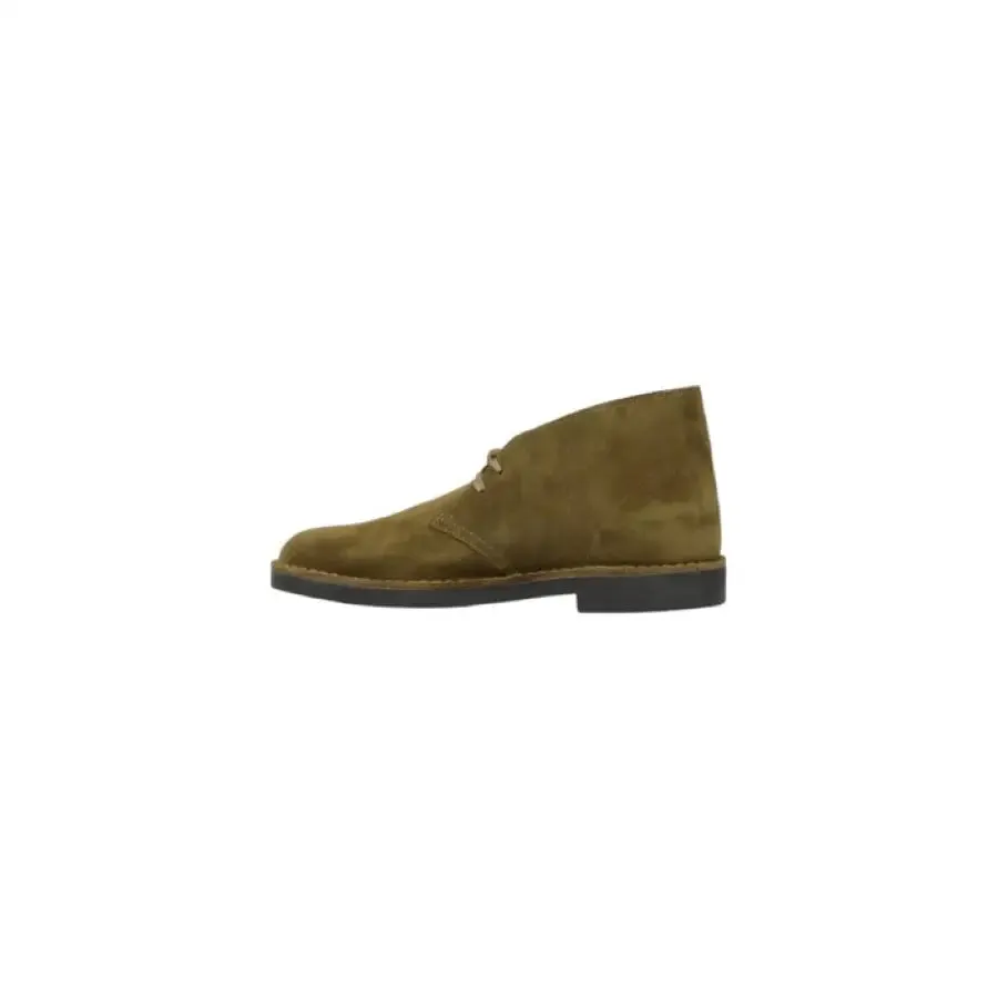 Clarks Men's Green Leather Boots Spring And Summer