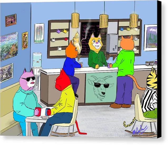 Coffee Cats - Canvas Print