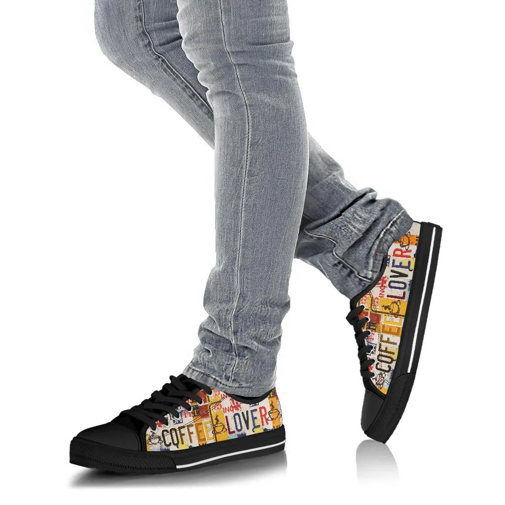 Coffee Lover - Unisex Low Top Shoes Black