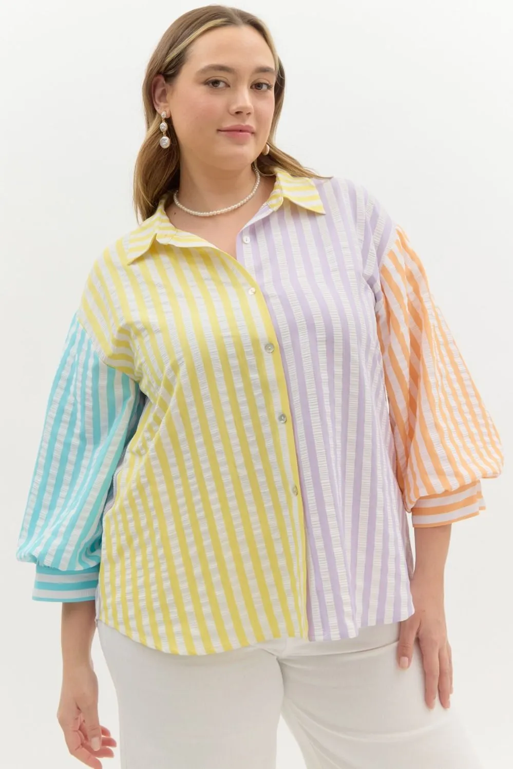 Colorblock Button-Down