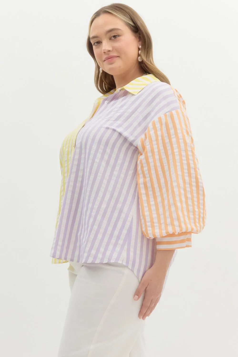 Colorblock Button-Down