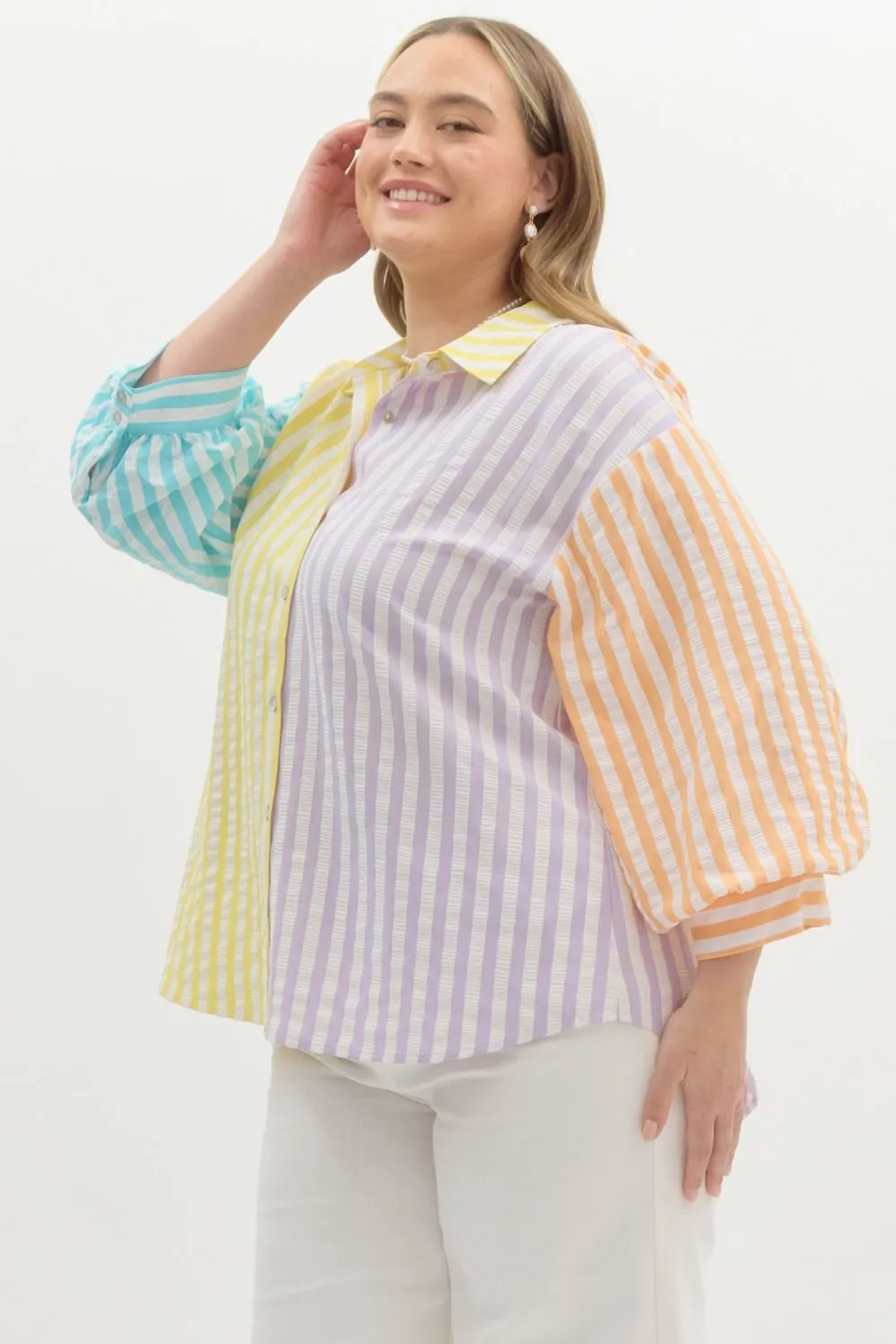Colorblock Button-Down