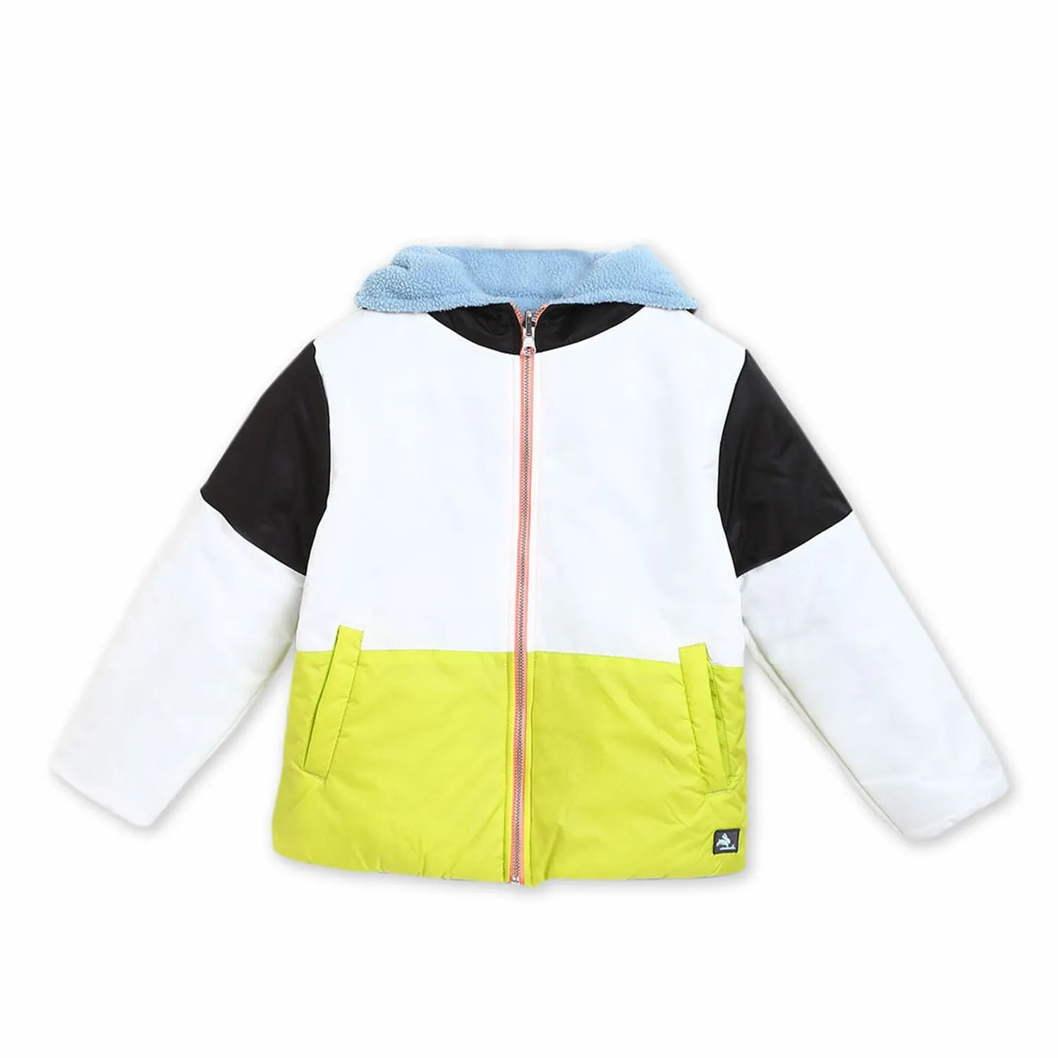 Colorblock Hooded Reversible All-Weather Jacket