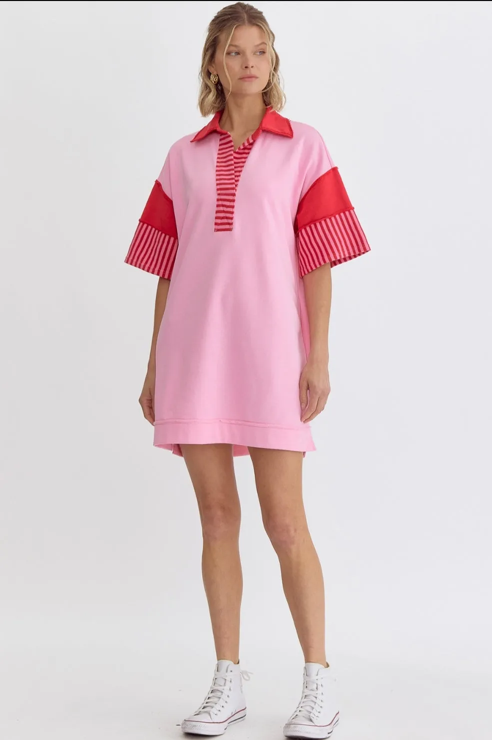 Colorblock T-shirt Dress