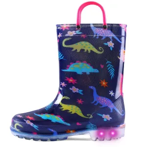 Colorful Dinosaur Kids Rain Boots
