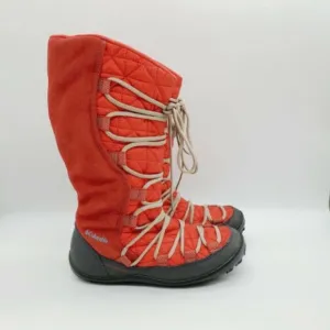 Columbia Girls Orange Lace Up High Top Boots