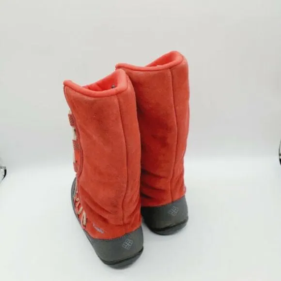 Columbia Girls Orange Lace Up High Top Boots