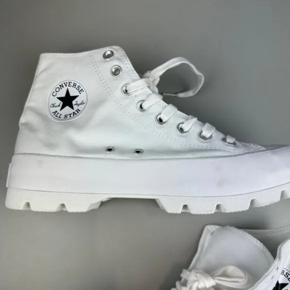 Converse Chuck Taylor All Star Lugged Hi Sneaker in White &amp; Black