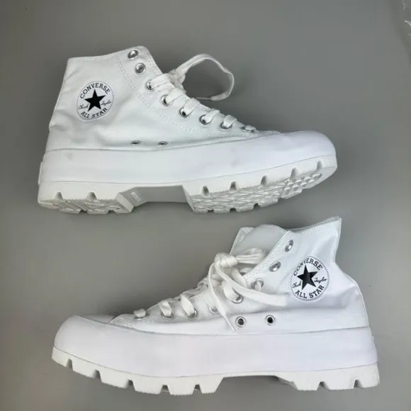 Converse Chuck Taylor All Star Lugged Hi Sneaker in White &amp; Black