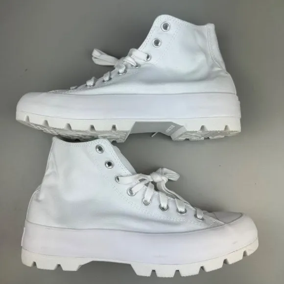 Converse Chuck Taylor All Star Lugged Hi Sneaker in White &amp; Black