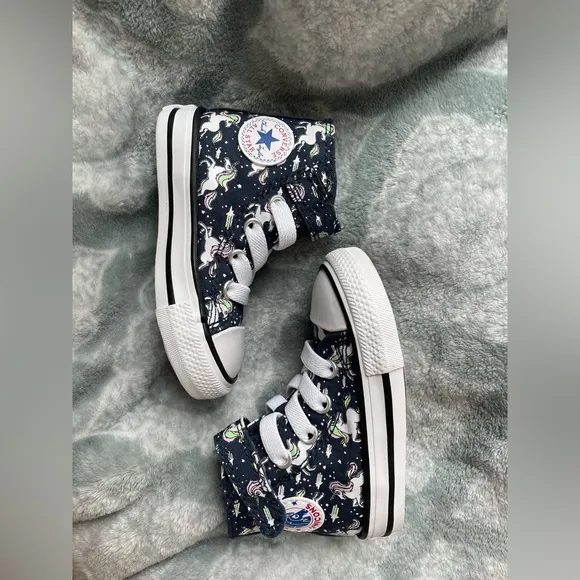 Converse Chuck Taylor High Top Unicorn Toddler Baby Girl Sneakers - Size 4