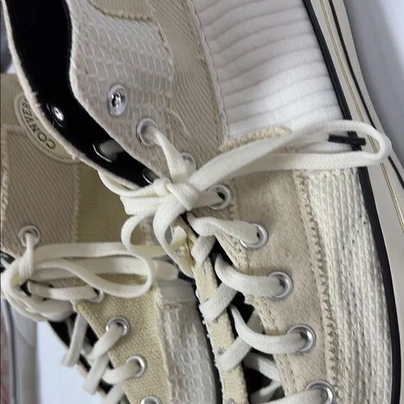 Converse High-Top Sneakers - Cream and White Size 11.5