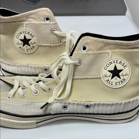 Converse High-Top Sneakers - Cream and White Size 11.5