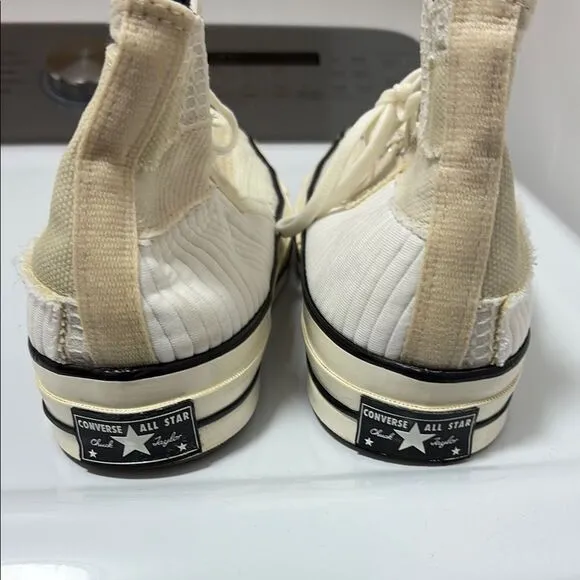 Converse High-Top Sneakers - Cream and White Size 11.5