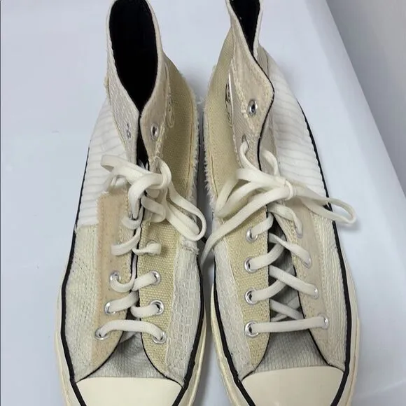 Converse High-Top Sneakers - Cream and White Size 11.5
