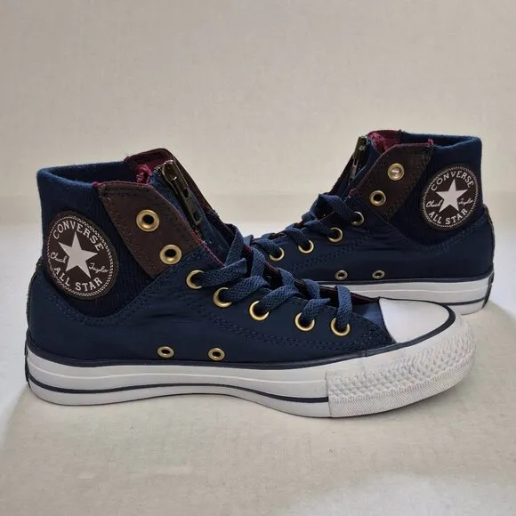 Converse Men's Chuck Taylor All Star MA-1 Zip Hi Trainers 6.5 Navy Blue - NWoB