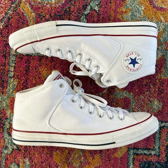 Converse | Men’s white padded ankle All Star High-Top Sneakers, lace up, size 13