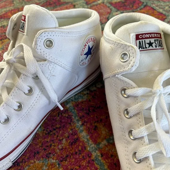 Converse | Men’s white padded ankle All Star High-Top Sneakers, lace up, size 13