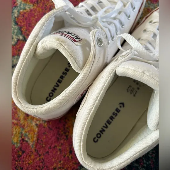 Converse | Men’s white padded ankle All Star High-Top Sneakers, lace up, size 13