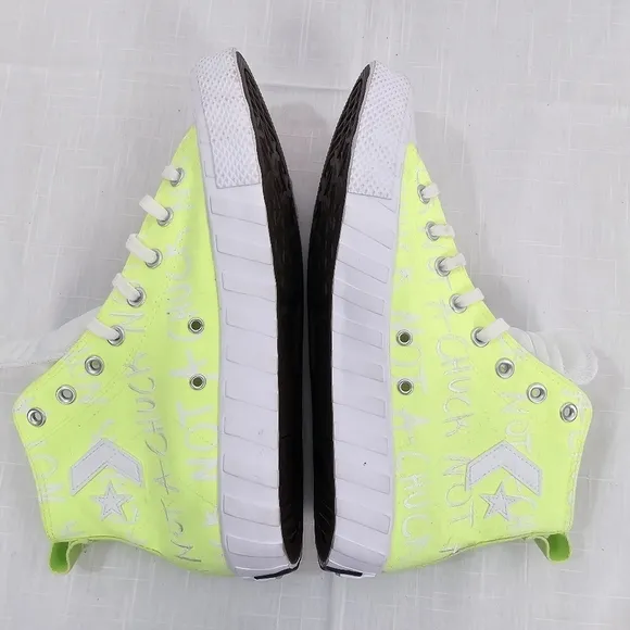 Converse Unt1tl3d Not A Chuck All Star Hi Shoes Sneakers Green Volt
