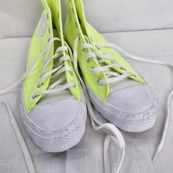Converse Unt1tl3d Not A Chuck All Star Hi Shoes Sneakers Green Volt