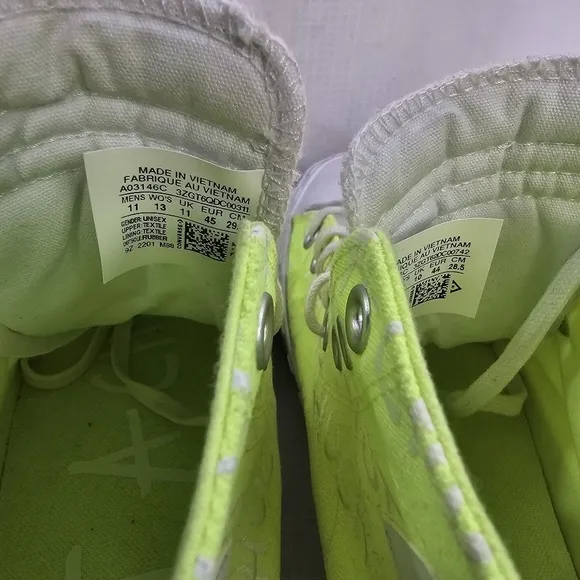 Converse Unt1tl3d Not A Chuck All Star Hi Shoes Sneakers Green Volt